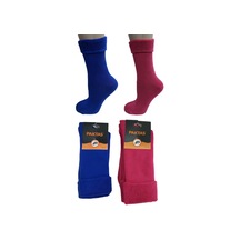 Paktaş 2'li Set Pamuklu Kıvrık Kadın Havlu Soket Çorap - Çok Renkli