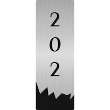 Metal Departman Kapı İsimliği, Yönlendirme Levhası 202 Dikey 10x20 Cm Gümüş Renk