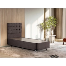 Niron Rama Füme Baza Ve Başlık Seti, Tek Kişilik 90x190 cm Baza V