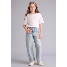 Defacto Baggy Fıt Jean Pantolon Kız Çocuk G4650a826smnm39 Mavi-nm39