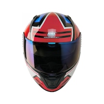Motoanl Motosiklet New Thanos Double Vizör Fiber Full Face Kapalı Kask Mavi