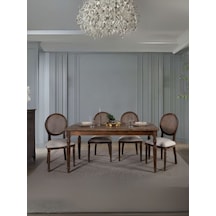 Madalyon Hazeranlı Sandalye Ceviz