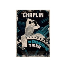 Bedeko Ahşap Tablo 25 Cm X 35 Cm Charlie Chaplin Modern Times