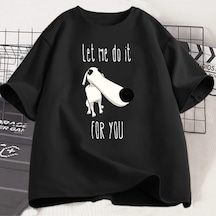Flood Of Style Senin İçin Yapalım Uzun Burun Köpek Meme T-shirt Pamuk Harajuku Köpek Sevgilisi Borzoi Köpek Siyah