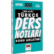 Yargı Yayınları 2023 KPSS Kısa ve Öz Türkçe Konu Anlatımlı Ders Notları