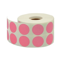 Tanex Nokta Etiket 25 MM 2500 Adet Pembe