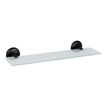 Banyo Tuvalet Ayna Etajer 40Cm Duvara Monte Siyah