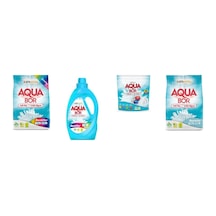 Aquabor Doğal Mineralli 4 Kg Renkliler + Sıvı Renkliler + Tablet + 4 Kg Beyaz 4 Lü Set