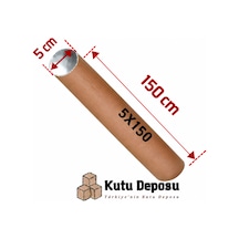 5x150 Cm Kapaklı Silindir Postüp Rulo Gönderi Kutusu 5 Adet