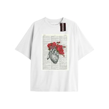 Adrift Unisex Erkek/kadın Kalp Kaburga T-shirt Siyah Kod 66 Siyah