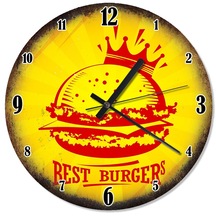 Hamburger Dükkanı Şekilli Duvar Saati