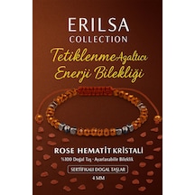 Sertifikalı Tetiklenme Azaltıcı  Bilekliği - Rose Hematit K Çok Renkli
