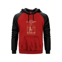 Ocean Of Grief Ghosts Inside Kırmızı Renk Reglan Kol Sweatshirt Kapşonlu