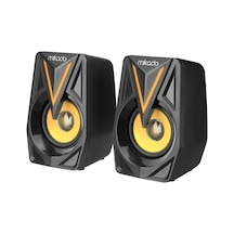 Mıkado Md-s23 Glare 6w 1+1 Masaüstü Rgb Aydınlatma Usb Siyah Kasa Speaker 1923