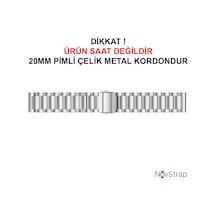 Samsung Galaxy Watch 4 5 Pro 6 Seri 40 42 43 44 45 46 47 Mm Uyumlu Kordon 20mm Çelik Metal