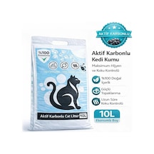 Cat Litter Aktif Karbon Kedi Kumu 10 Lt Tozsuz Aktif Karbonlu Topaklanan Kedi Kumu Net 8,40kg