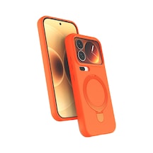 Xiaomi Mi 17 Pro Regal Magsafe Standlı Kapak - Turuncu Standart