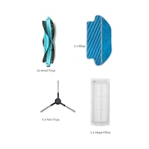 Mop Pro - Viomi Uyumlu V2, Viomi Uyumlu V3 Uyumlu Hepa Filtre, Mop, Fırça 4 Iü Set