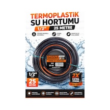 Patlamaz 1/2 İnç 25 Metre Termoplastik Su Hortumu 2x Extra Strong Yüksek Basınca Dayanıklı Esnek Bah