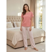 Miressa Çizgili Pijama Takımı PEMBE
