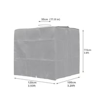 Reedark 1000l Ibc Ton Balonu Koruması - Dış Mekan Su Tankı Örtüsü: Isı Yalıtımı, Su Ve Toz Engeli, Dayanıklı Poliester Gümüş, 120x100x116cm