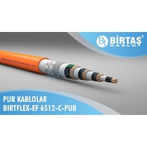 Birtaş Ef6512-cpur-12x0.50 ,kesit 0.50mm² 12-damar/çok Telli Blendajlı Ağırşart Hareketli Pur Kablo