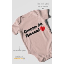 Morivokids Amcam Da Amcam Kısa Kollu Bebek Body %100 Pamuk Pastel Pembe