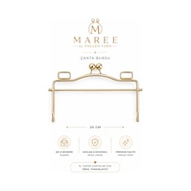 Vollen Yarn Maree Çanta Bursu 20 Cm Metal Çanta Çerçevesi Çanta Klipsi Çanta Ağzı Gold Çanta Aksesuarı El Yapımı Çanta İçin Altın