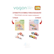 4'lü Saç Toka Seti Önce Birleştir,sonra Tak 2 Paket 4 Adet Gönderilir Yapı Toka Seti Ff 7123-7136