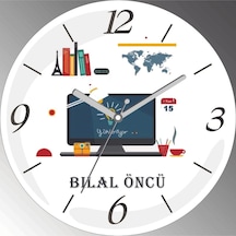 Arge Yükleniyor Çap 30cm Sessiz Akar Bombeli Gerçek Cam Duvar Saati Siyah