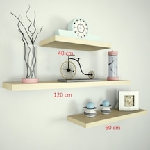 Rafkestir 3 Lü Raf Set ( 120 - 60 - 40 ) Beyaz ( Parlak )