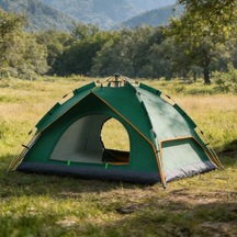 6 Kişilik Otomatik Kamp Çadırı Çift Katmanlı, Suya Dayanıklı, Hızlı Kurulum Outdoor Aile Ve Doğa Çadırı 200x250x150 Cm Bx40