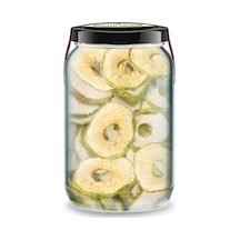 Zencefil Organik Ekşi Yeşil Elma Kurusu Bi Kavanoz 660 Cc. Cam Kavanoz Yuvarlak Dilim Kuru Elma Slice Dried Apple Diğer