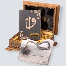 Gold Sandıklı Hafız Boy Kur'An-I Kerim Seti Set(Gri)