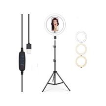 Ring Fill Light Led 10 Inç 2.1 M Beyaz Sarı Işık Halka Tripod