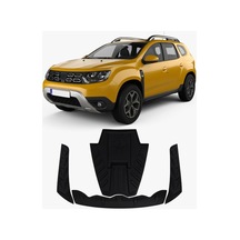 Dacia Duster 2018-2024 Uyumlu Kaput Scoop Ve Dragon Kaput Koruma Seti 4 Parça Abs Mat Siyah
