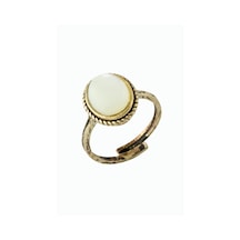 Oval - 603 - Doğaltaşlı Otantik - Nazblsmm - Yüzük Sedef Bronz