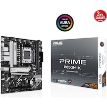 Asus Prıme B850m-k, 2xddr5, 2x M.2, Dp, Hdmı, Am5 Soket Anakart