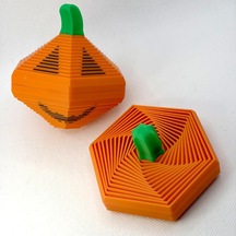 Bezos 3d Baskı Balkabağı Altıgen Fidget Çift Taraflı Cadılar Bayramı Stres Oyuncağı Turuncu Yeşil Mmbz