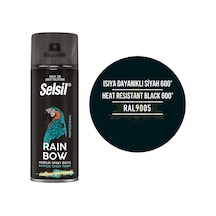 Selsil Isıya Dayanıklı Akrilik Sprey Boya Mat Siyah 400 Ml. - Ral9005