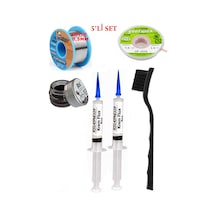 Lehimleme Seti 40 G 0,5 Mm Lehim Teli Cp-1515 Lehim Fitili Flux Lehim Toplama Fırça Seti Tk105