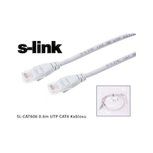 S-link Sl-cat606 Cat6 0.60mt Gri Utp Patch Kablo
