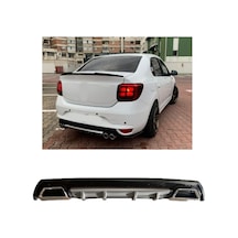 Renault Symbol 13-18 Uyumlu Body Kit Difüzör 2 Çıkış Kare Gri Model 3