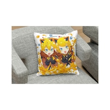 Owl Bag Kagamine Rin And Len Beyaz Fon Desenli Tasarım Kare B0ş Yastık Kılıfı Çok Renkli