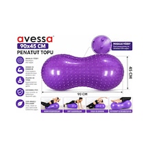 Avessa 90x45 Penatut Fıstık Şekilli Pilates Topu Mor