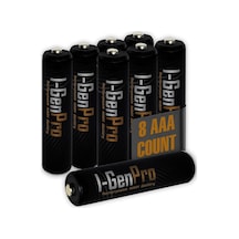 Lexroo Pro P104 8 Adet Aaa 1100 Mah Şarj Edilebilir İnce Kalem Pil 1.2v Ni-mh Şarjlı Pil