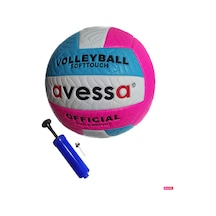 Avessa VLM-700 Soft 280 gr Voleybol Top + Pompa Beyaz-Pembe Beyaz - Pembe