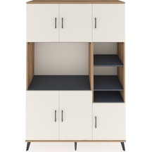 Hyperion Dolap 10 Raflı 6 Kapaklı 132x44x195 Çam-aytaşı/antrasit Çam
