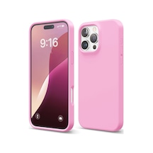 İphone 16 Uyumlu Özel İpeksi Dokunuş Hissi Veren İçi Yumuşak Kadife Lansman Silikon Kılıf Kapak Pembe Sku: Smg8690010126962