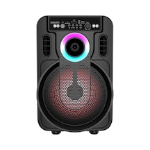 20w Mikrofonlu Bluetooth Hoparlör Rgb Işıklı Şarjlı Taşınabilir Karaoke Speaker